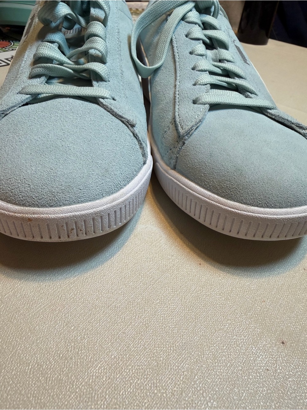 PUMA Vikky V3 Imprints Women's Sneakers - Mint & White - Picture 7 of 8